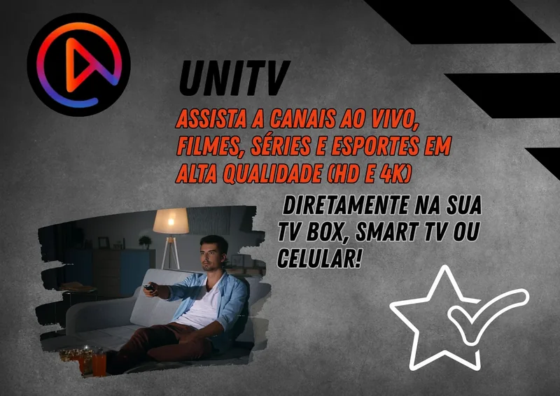 Banner com descrição das possibilidades da UniTV